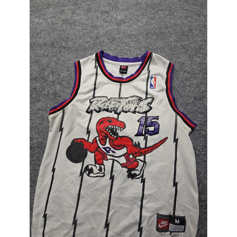 Nike Toronto Raptors Vince Carter #15 NBA Basketball Jersey White Size Medium 48